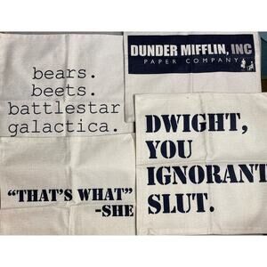 The Office Throw Pillow Covers Approx 17x17 Set Of‎ 4 Humor Funny Y2K Novelty